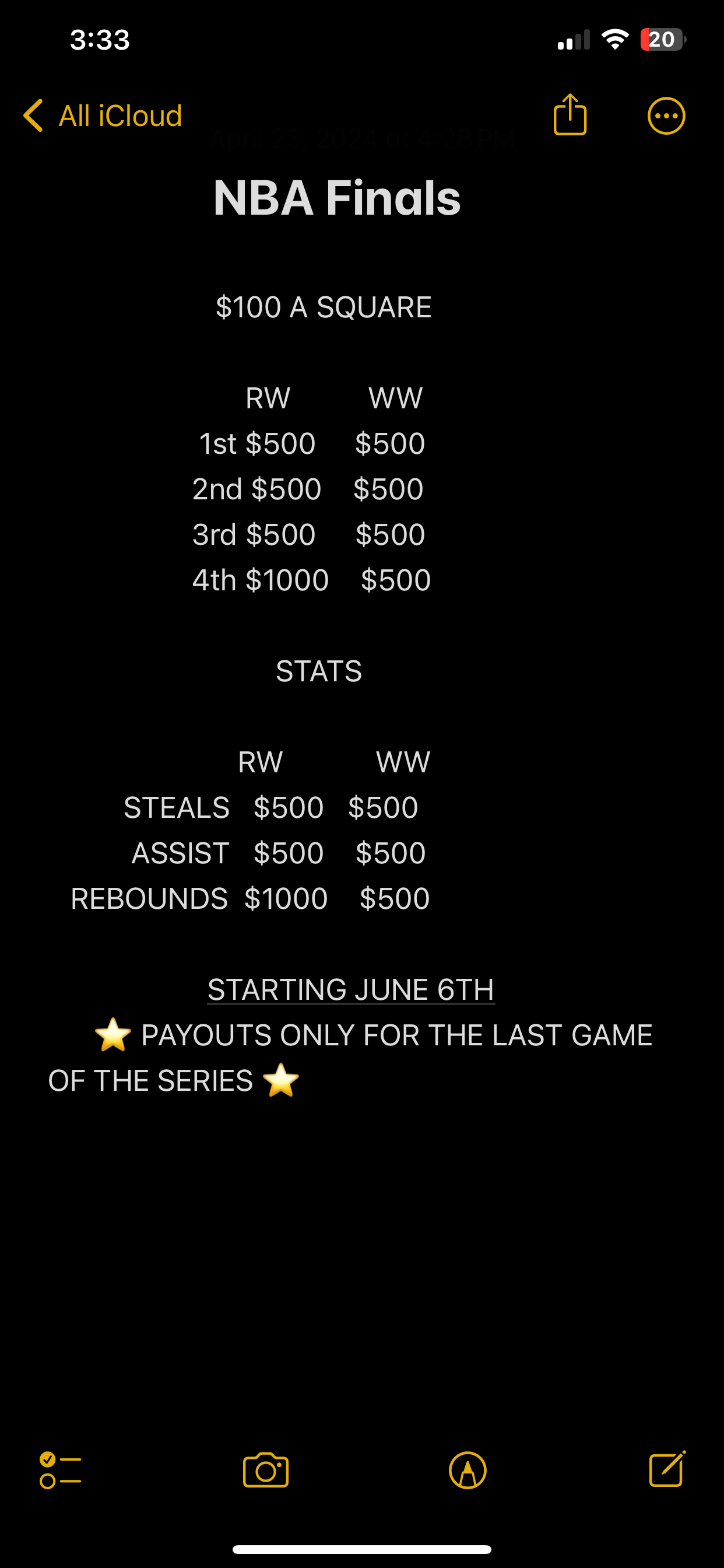 payout